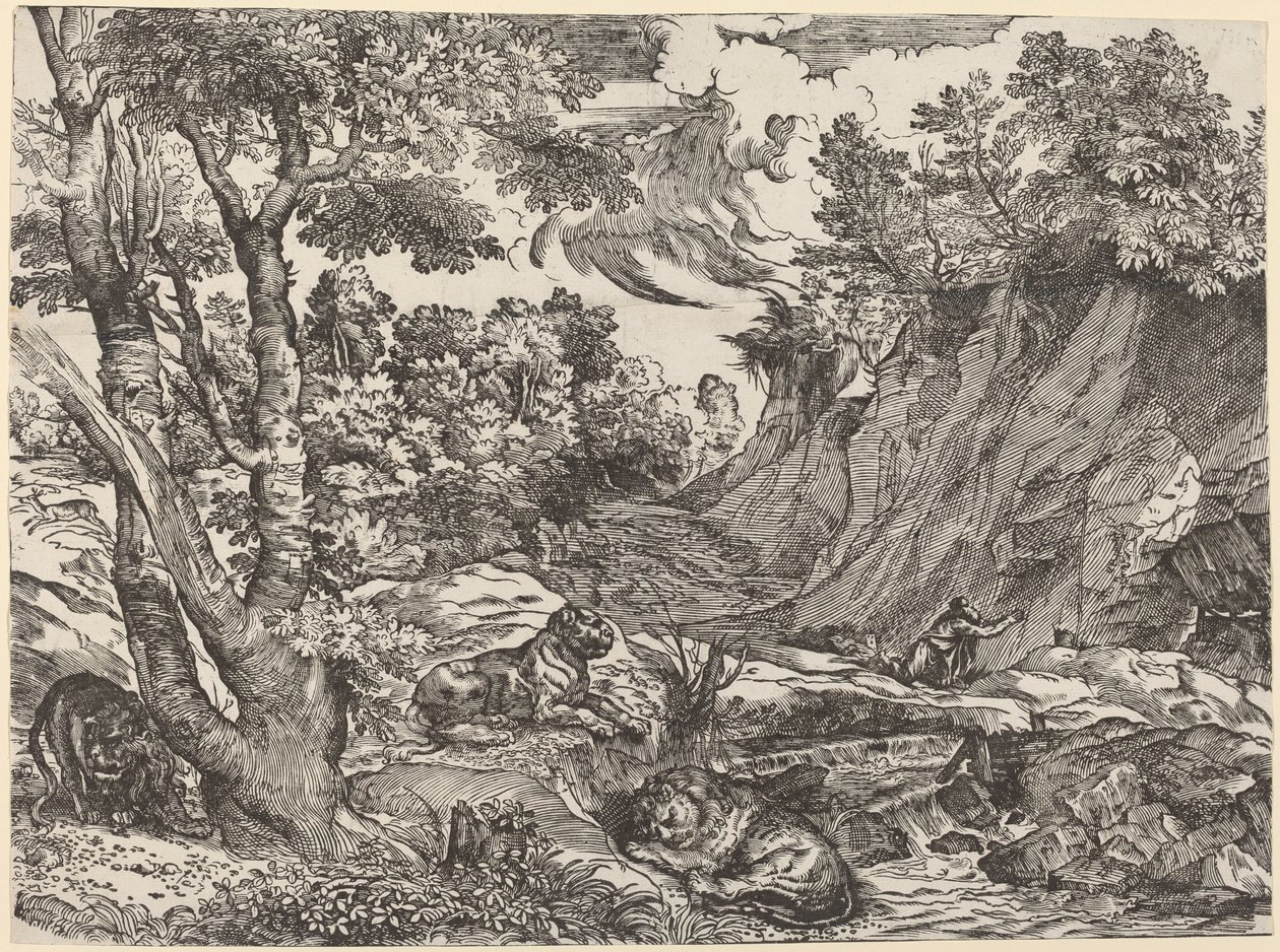 San Jerónimo en el Desierto de Niccolò Boldrini after Titian