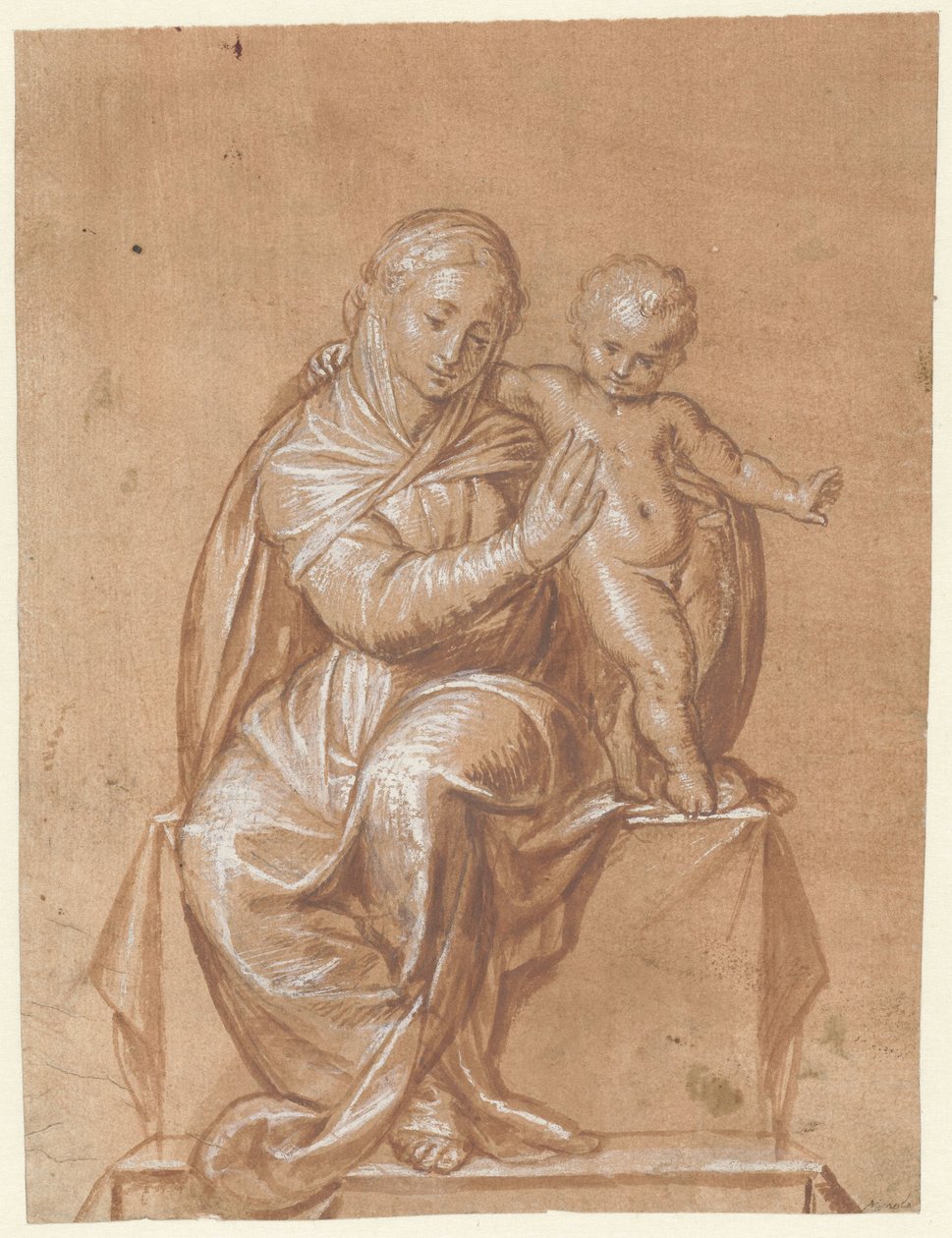 Virgen sentada con niño de Niccolò Giolfino (I)