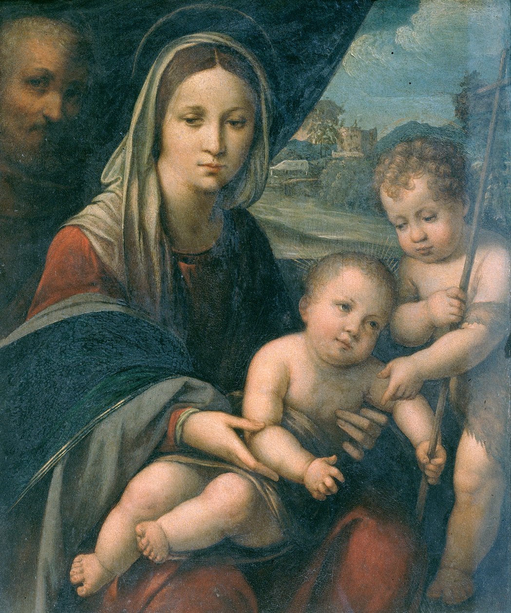 Sagrada Familia con el niño San Juan de Niccolò Pisano