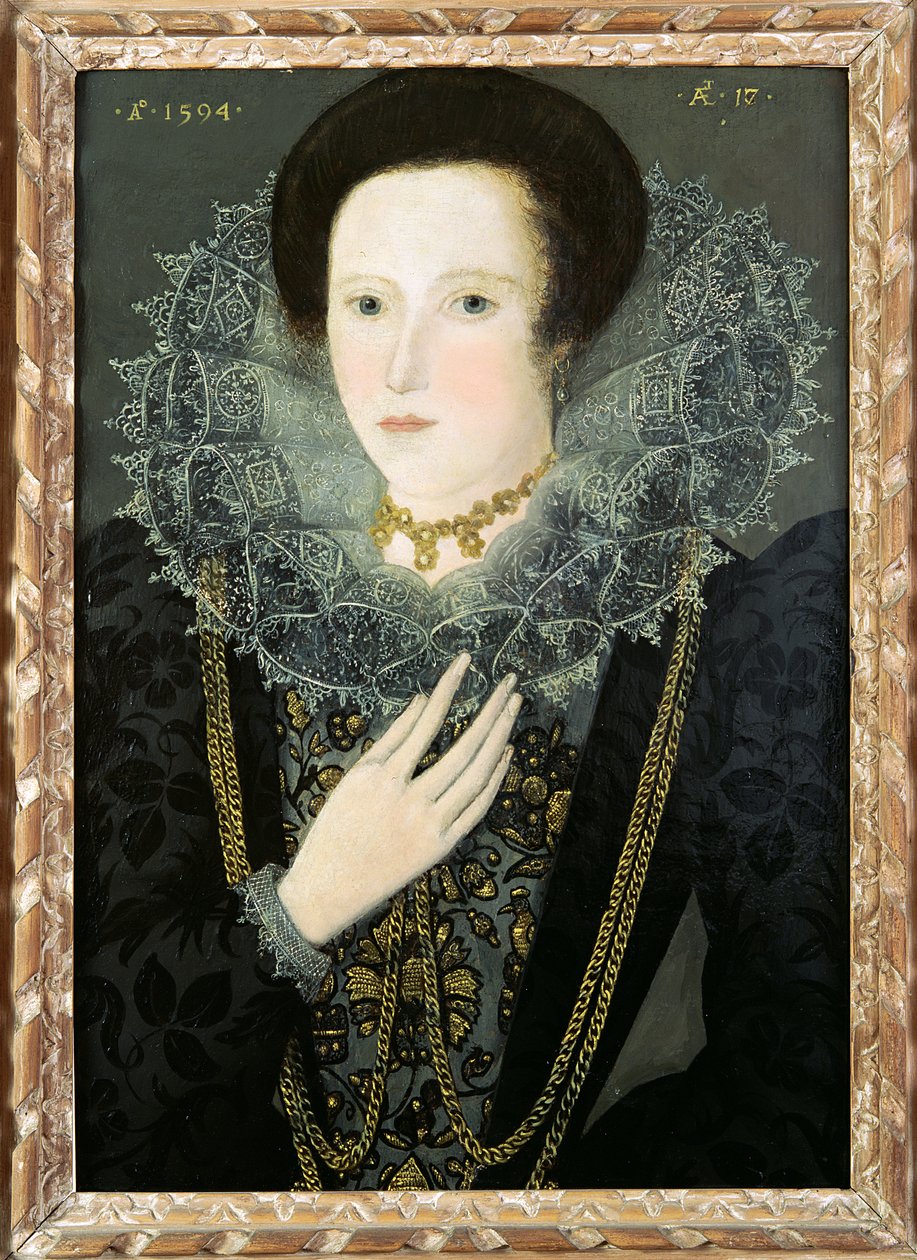 Dorothy Huddelston (de soltera Dormer), 1594 de Nicholas Hilliard