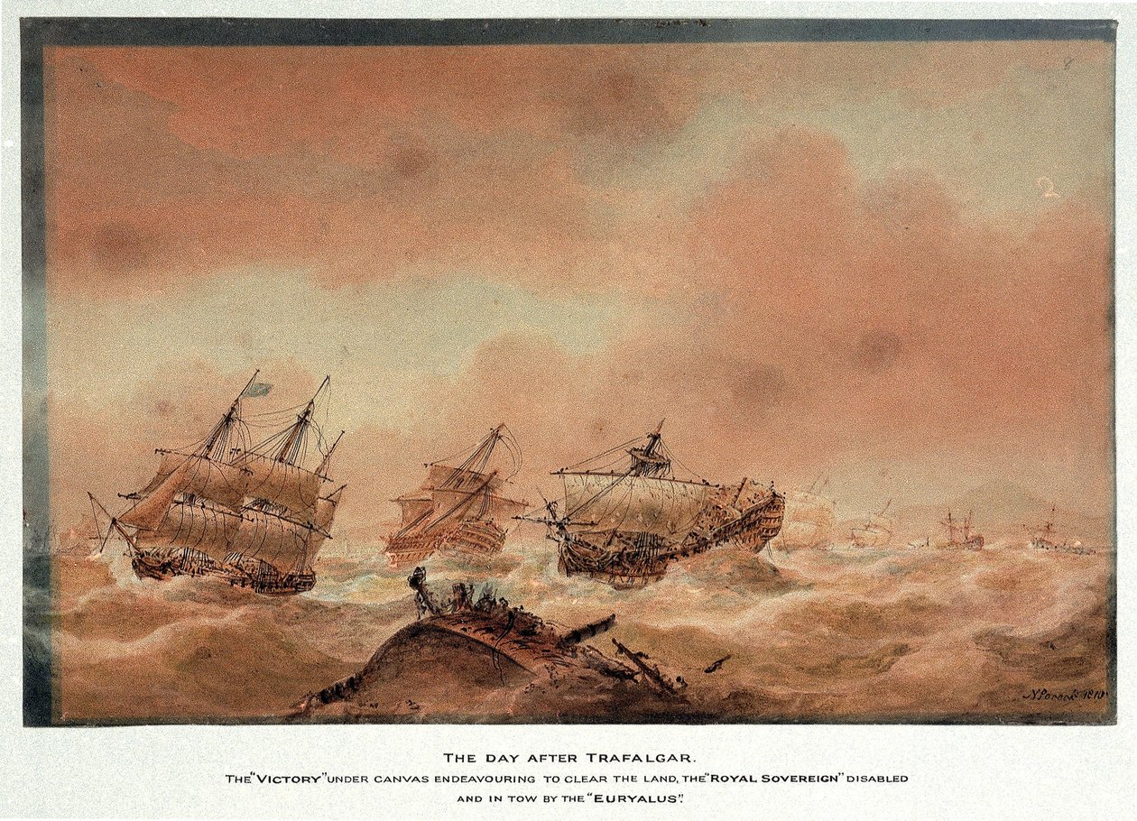 El día después de la batalla de Trafalgar de Nicholas Pocock