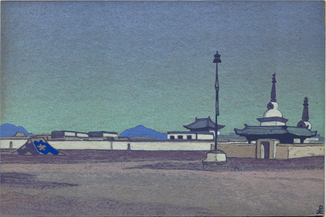 Batukhalka, capital de Mongolia Interior, 1936 de Nicholas Roerich