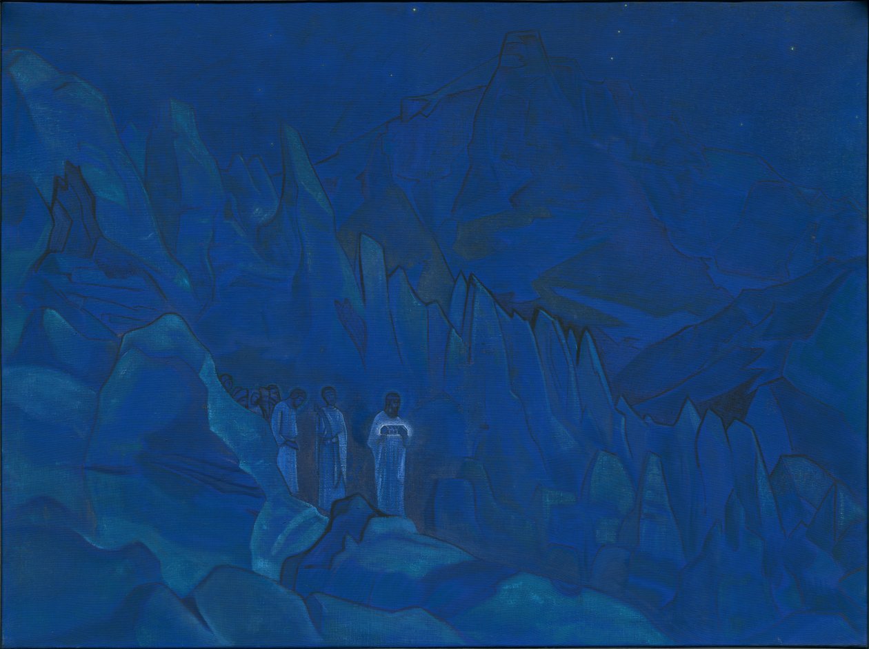 Quema de la oscuridad, serie "Su país", 1924 de Nicholas Roerich