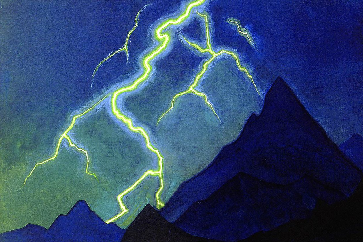 Llamada del Cielo, Relámpago, c.1935-36 de Nicholas Roerich