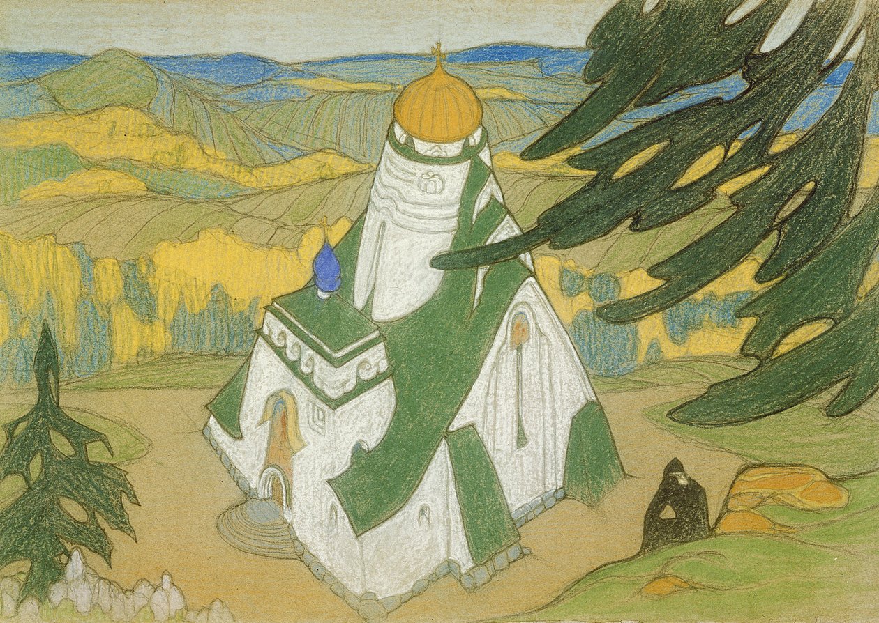 Dibujo de principios del siglo XX de Nicholas Roerich