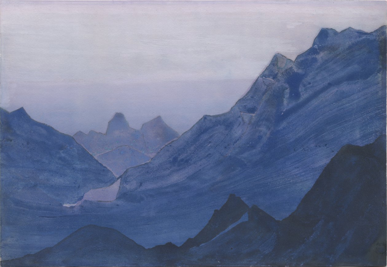 Himalayas, hoja de álbum, 1934 de Nicholas Roerich