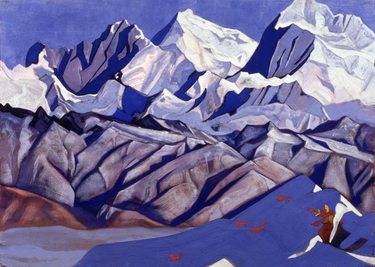 Caballos rojos, 1925 de Nicholas Roerich