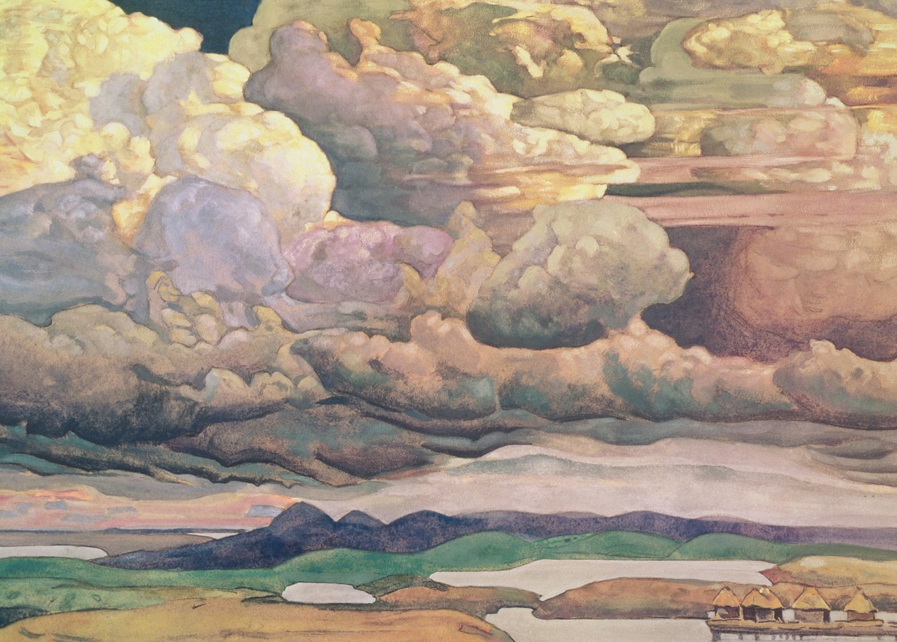 Paisaje del Cielo, 1912 de Nicholas Roerich