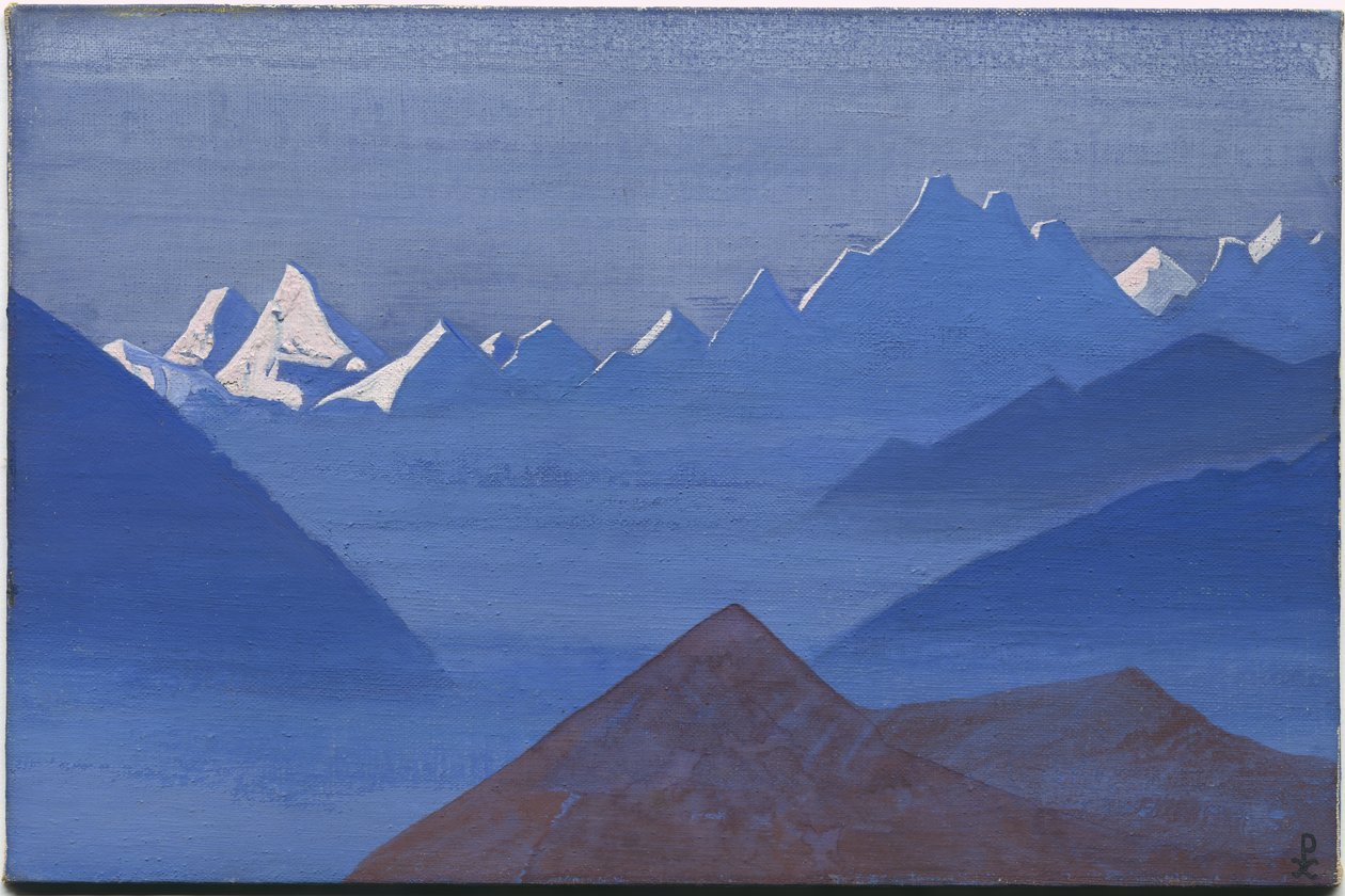 Atardecer, serie "Kuluta", 1931 de Nicholas Roerich
