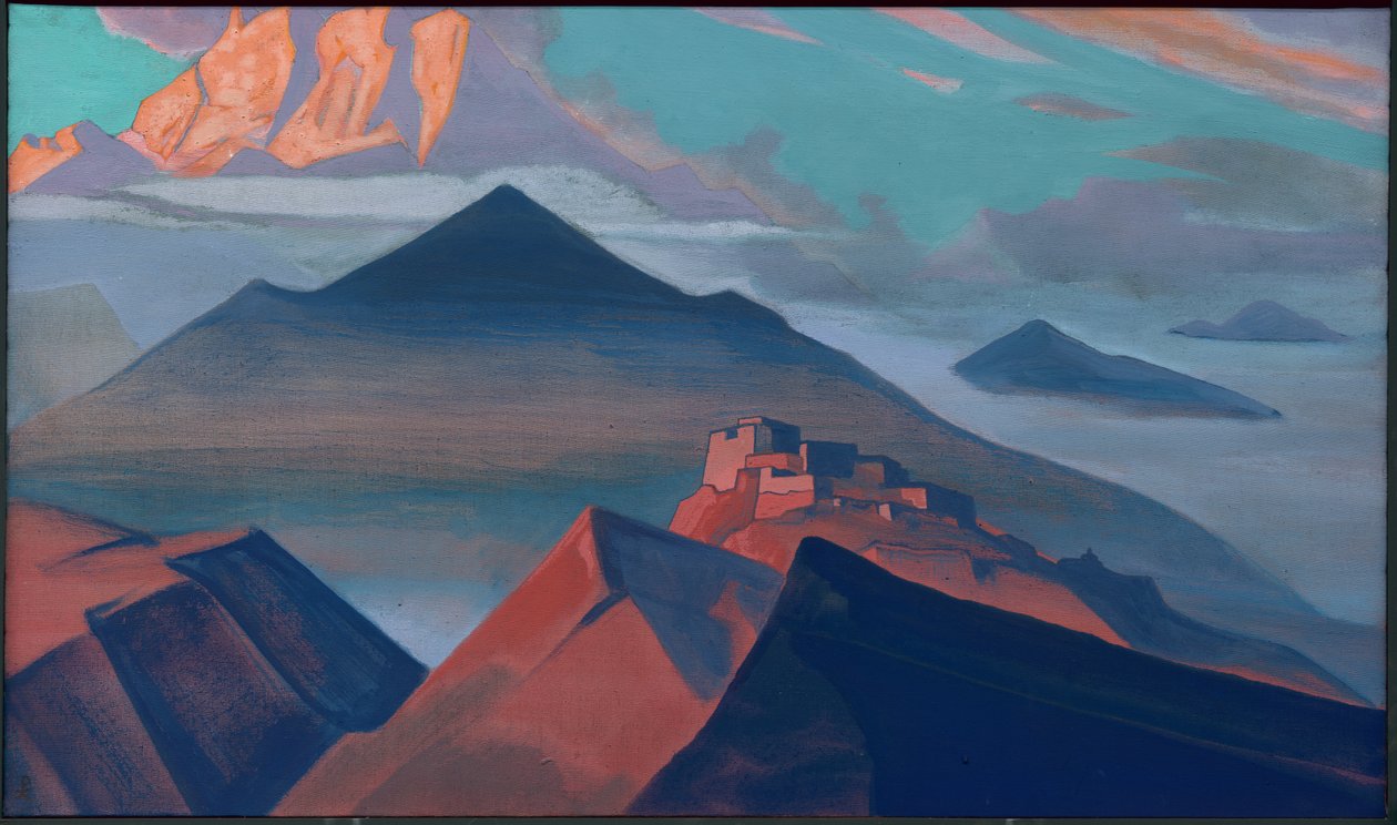 Montaña de la tienda, serie "Montañas sagradas", 1933 de Nicholas Roerich