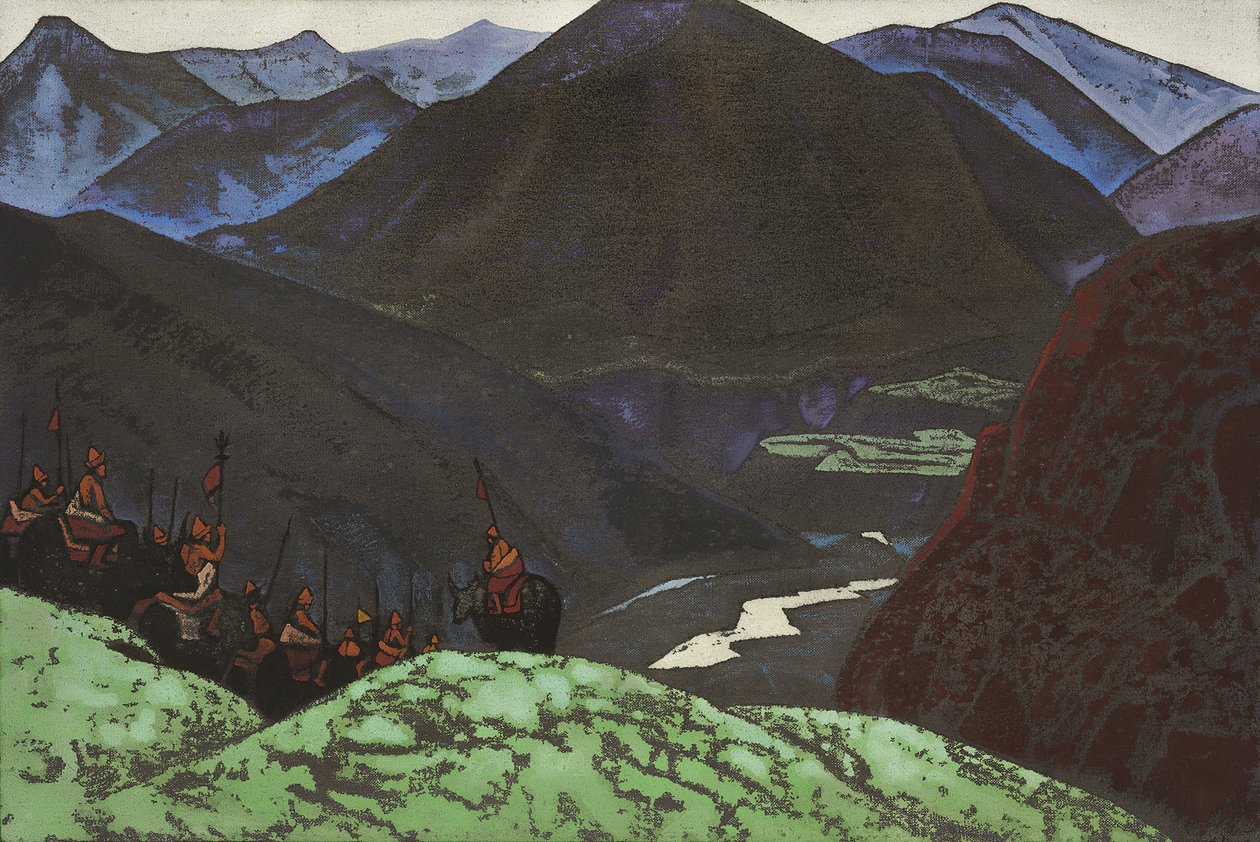 El ejército de Gesar Khan, 1931 de Nicholas Roerich
