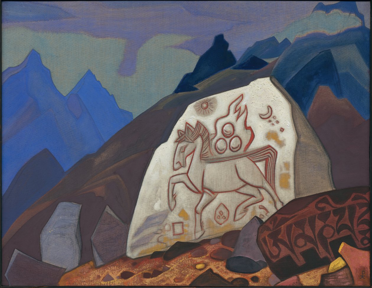 Piedra blanca, 1933 de Nicholas Roerich