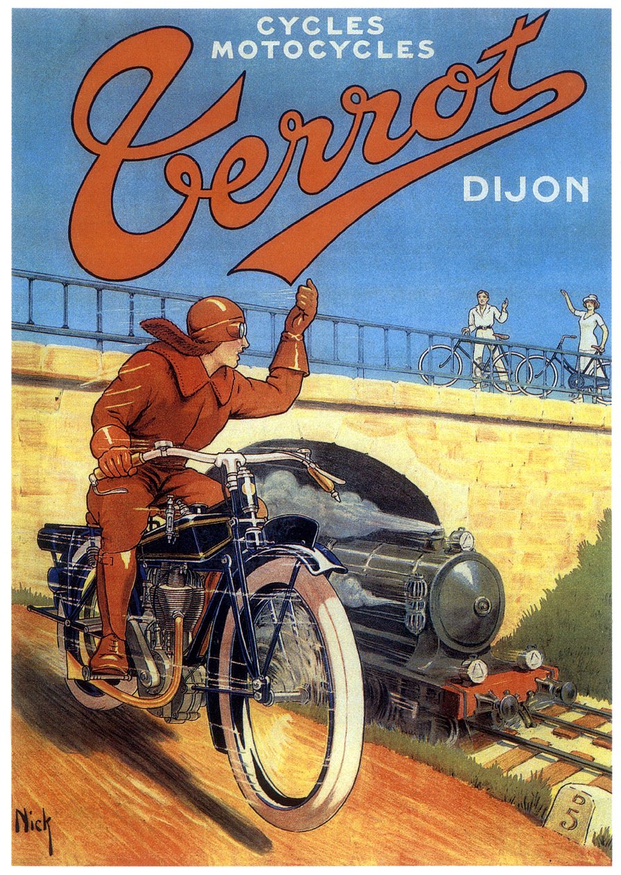 Terrot motos en Dijon, publicidad de Nick