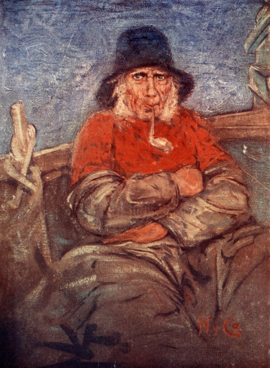 Un viejo pescador de Scheveningen, 1904 de Nico Jungman