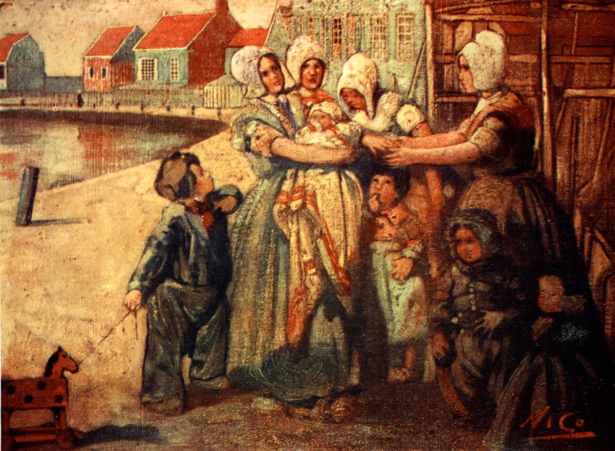 Adoración del Bebé, 1904 de Nico Jungman