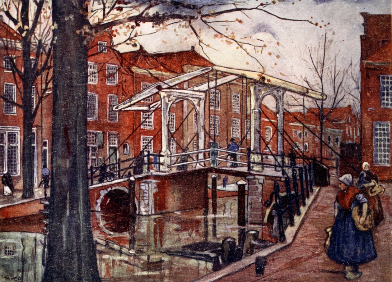 De Oude Rijn, Leiden, 1904 de Nico Jungman