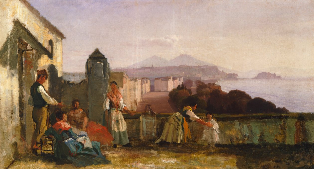 Nápoles desde Mergellina (óleo sobre lienzo) de Nicola Palizzi
