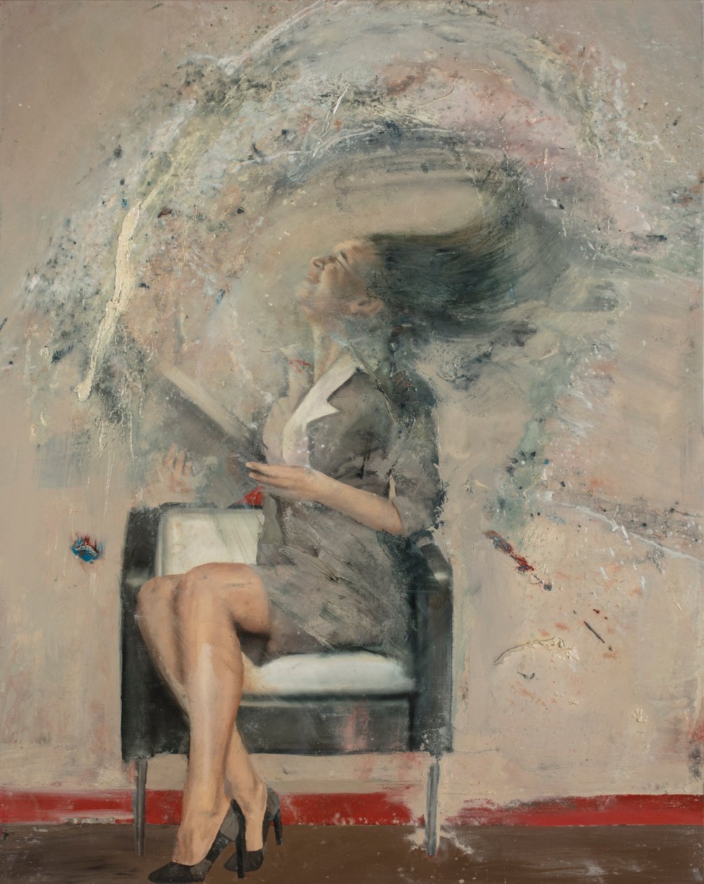 Pelo, 2018 (óleo sobre lienzo) de Nicola Pucci