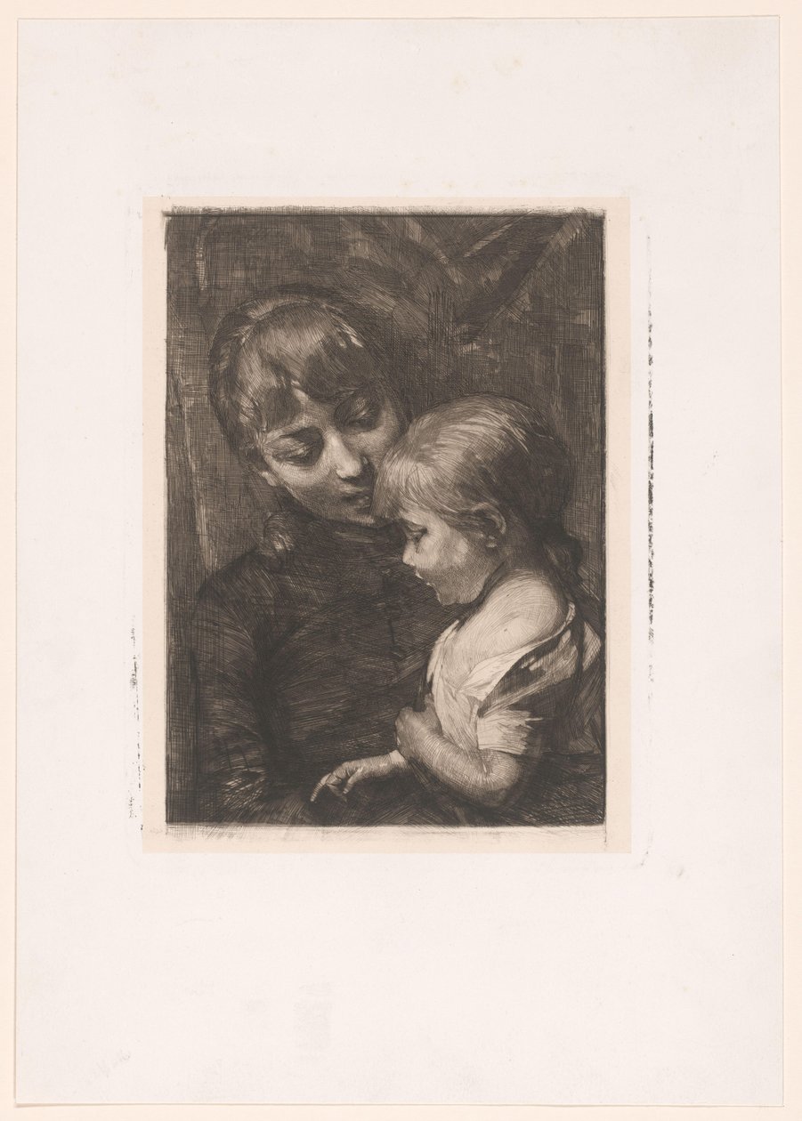Mujer con niño de Nicolaas van der Waay