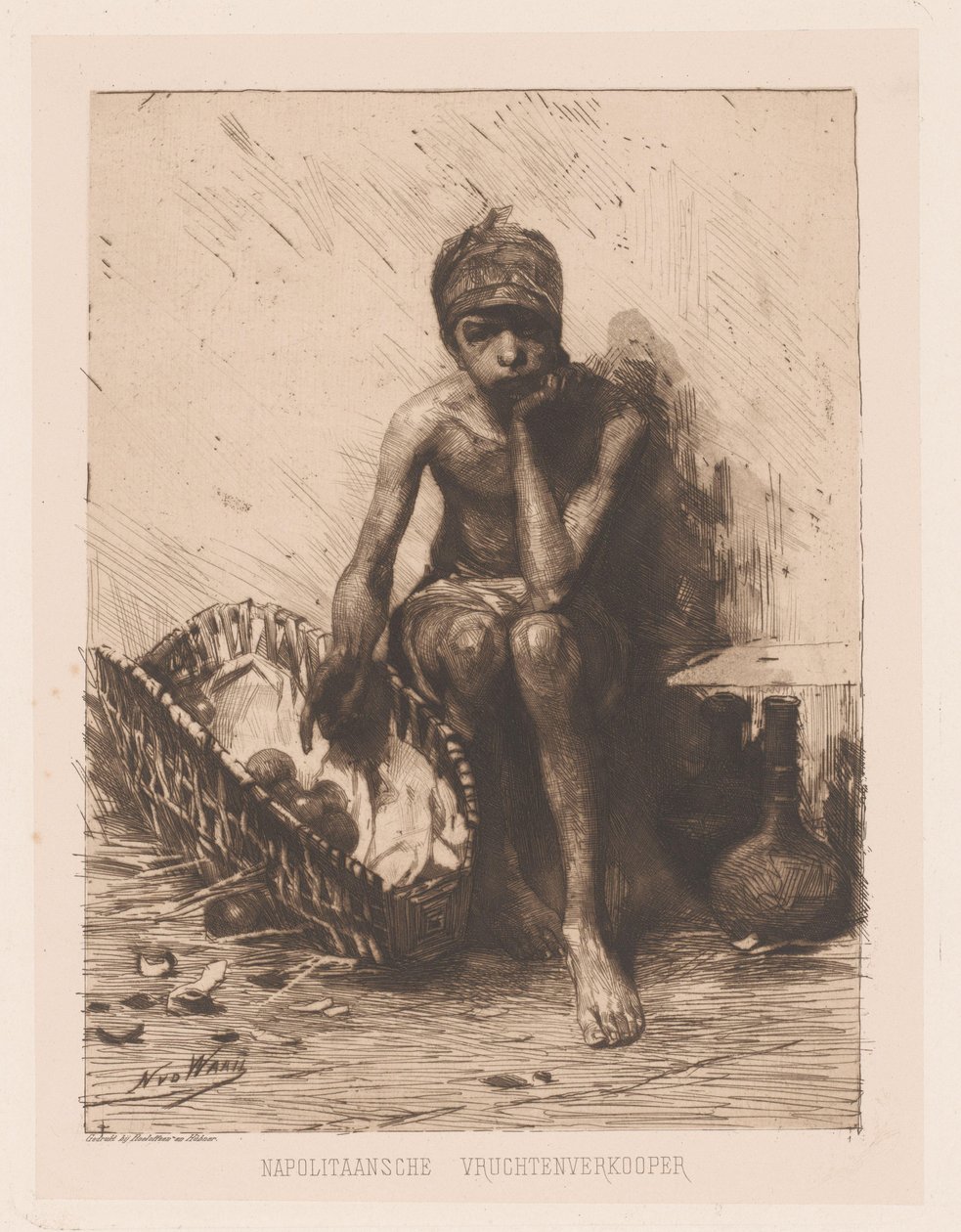 Vendedor de fruta
Frutero napolitano (título en el objeto) de Nicolaas van der Waay