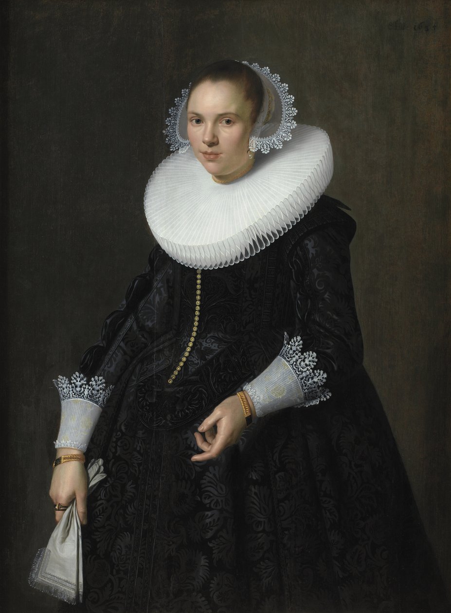 Retrato de una dama de Nicolaes Eliasz. Pickenoy
