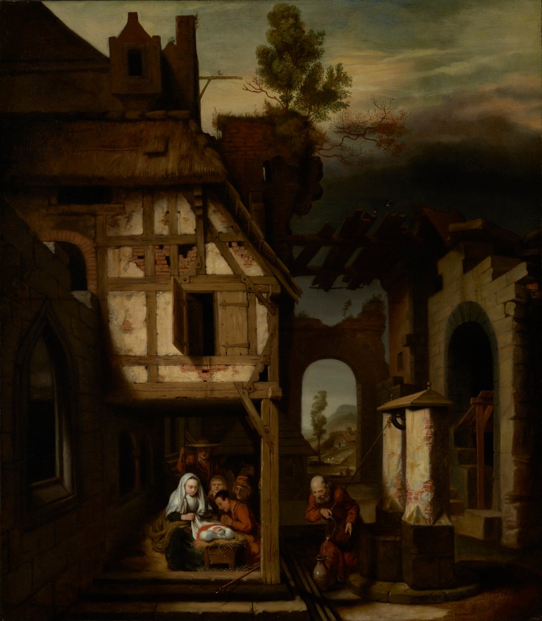 Adoración de los Pastores, c.1660 de Nicolaes Maes