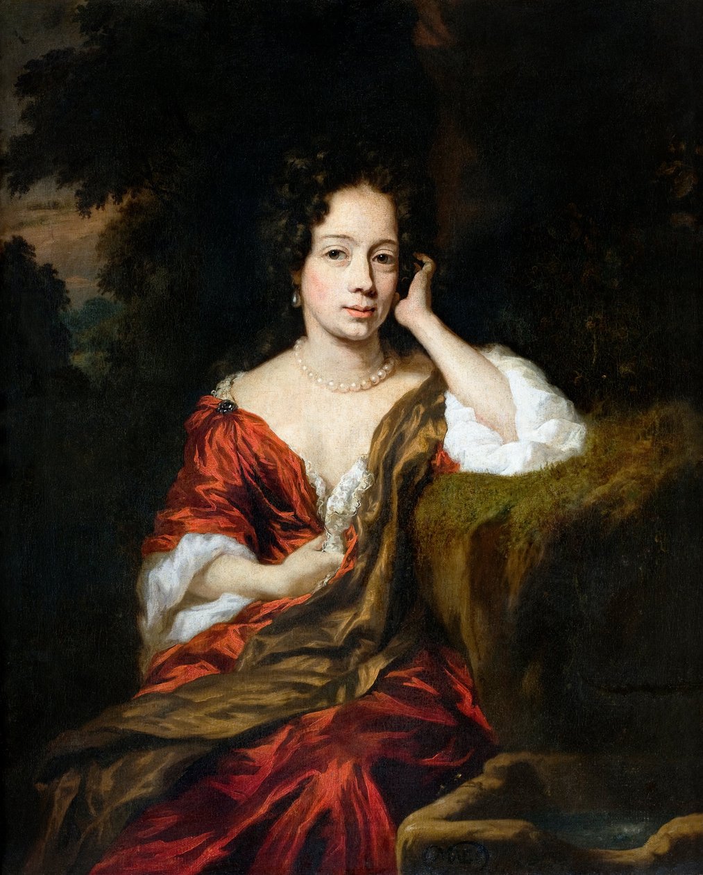 Retrato de una mujer, 1680 de Nicolaes Maes