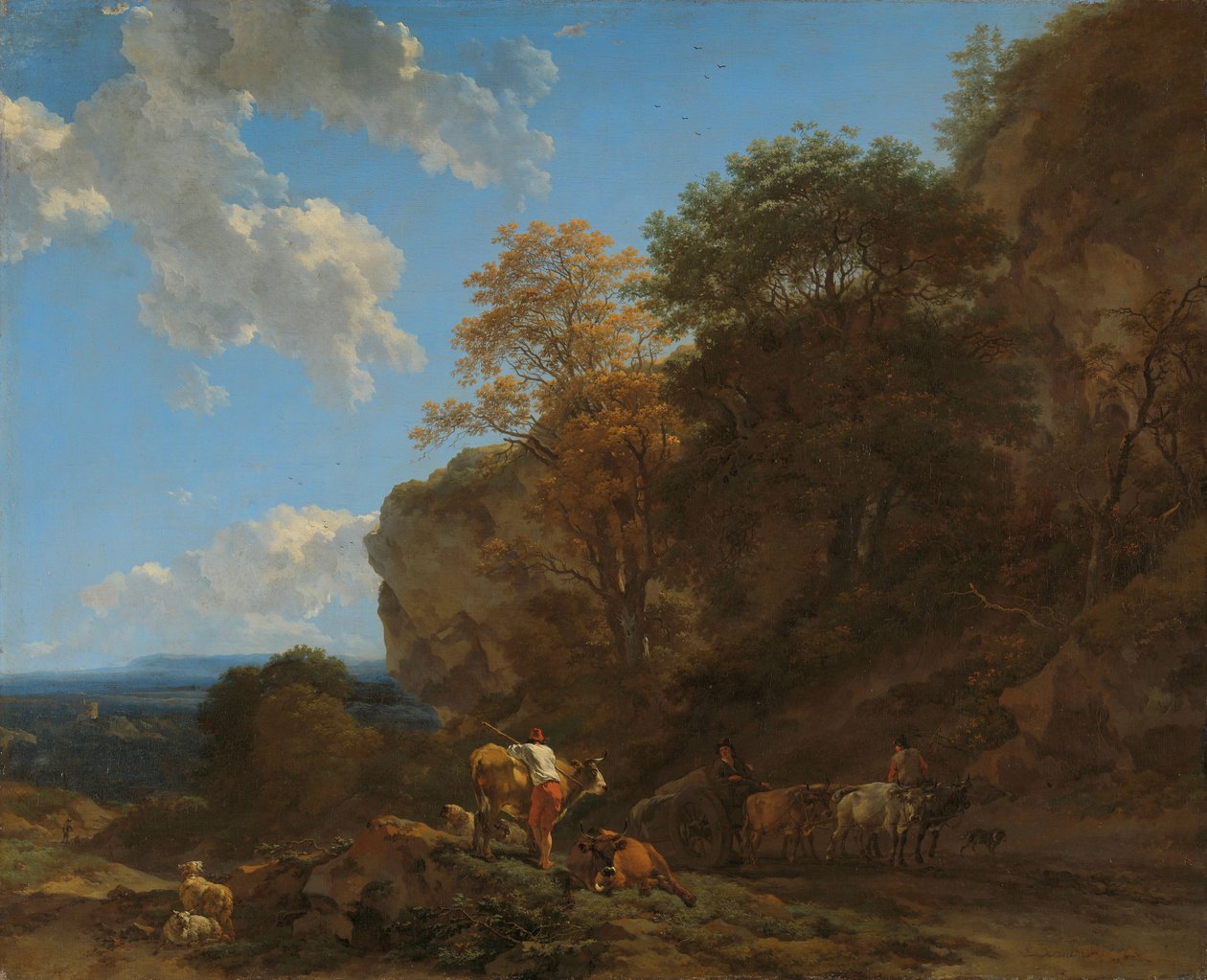 Paisaje italiano de Nicolaes Pietersz Berchem