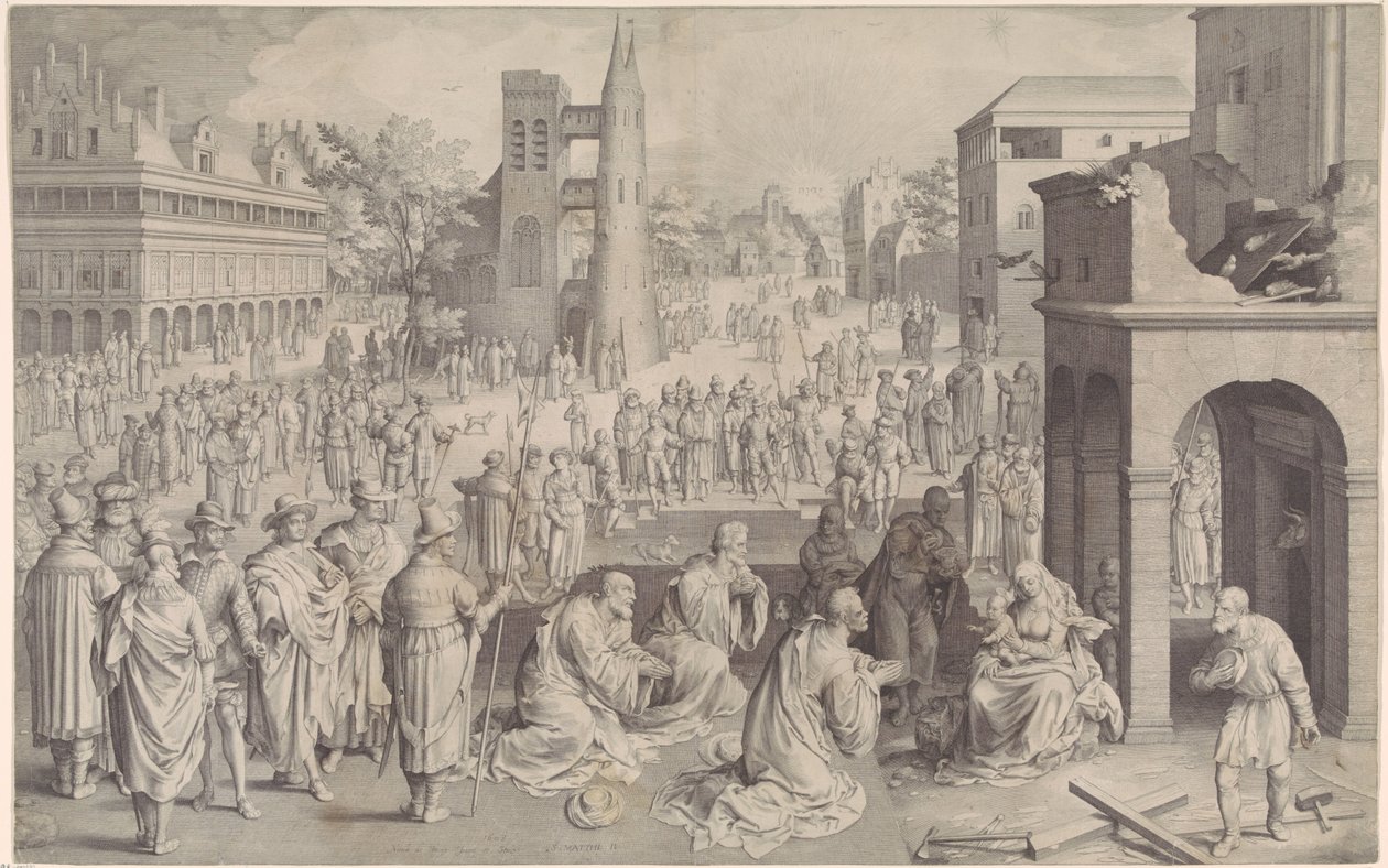 Adoración de los Reyes de Nicolaes de Bruyn
