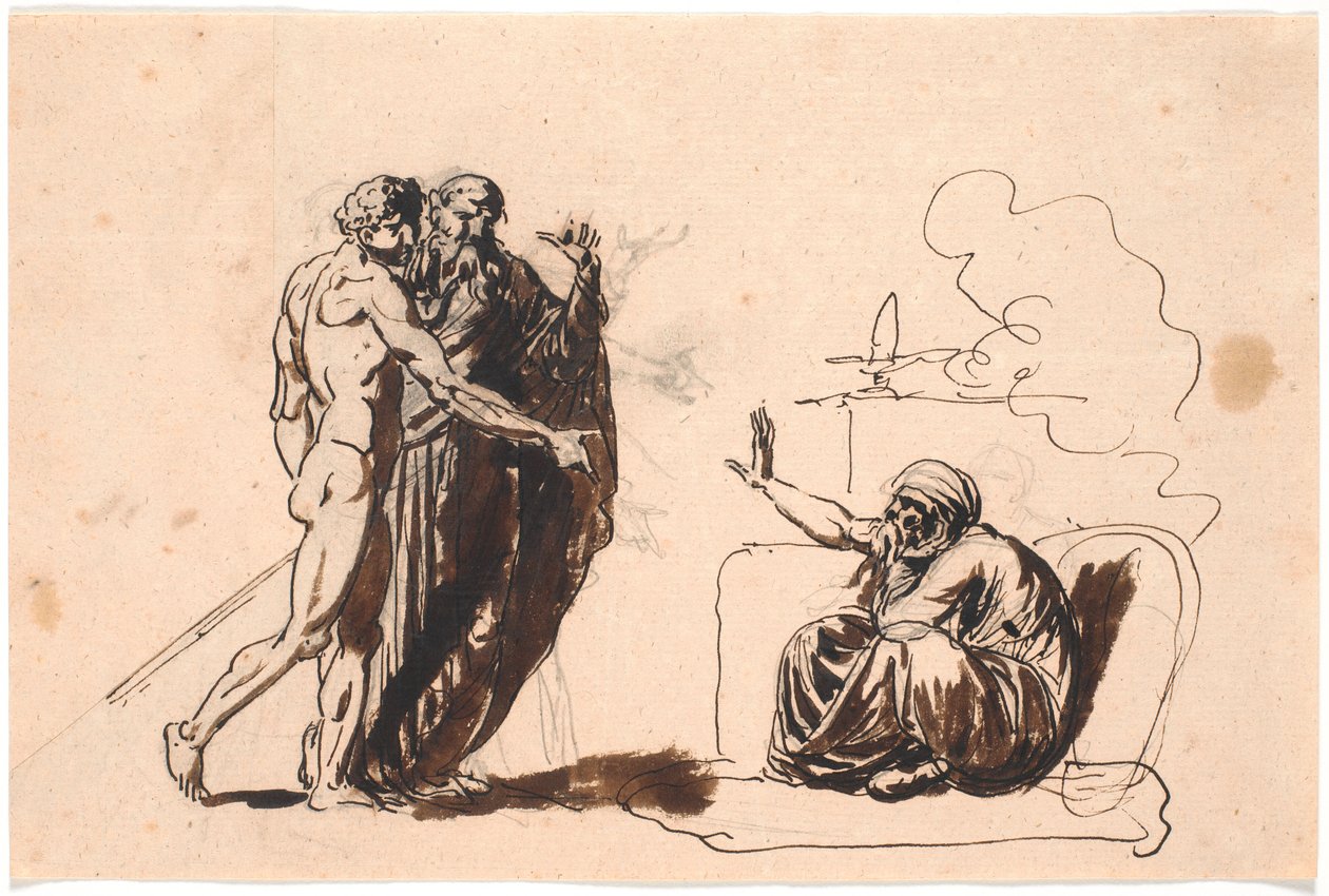 El enviado de Alejandro con el filósofo persa de Nicolai Abildgaard