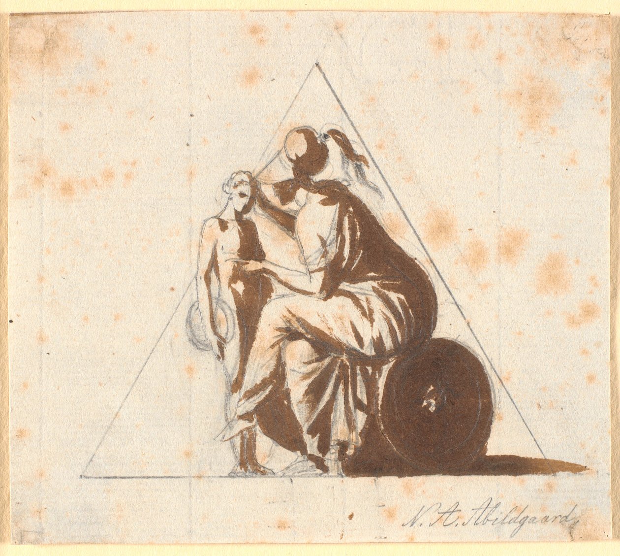Atenea con un joven de Nicolai Abildgaard