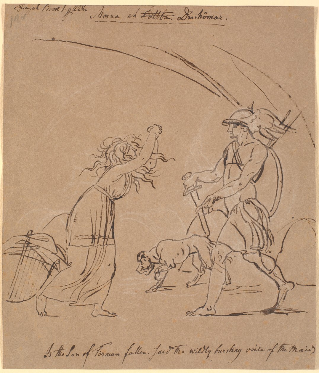 Escena de Ossian; Morna y Duchomar de Nicolai Abildgaard