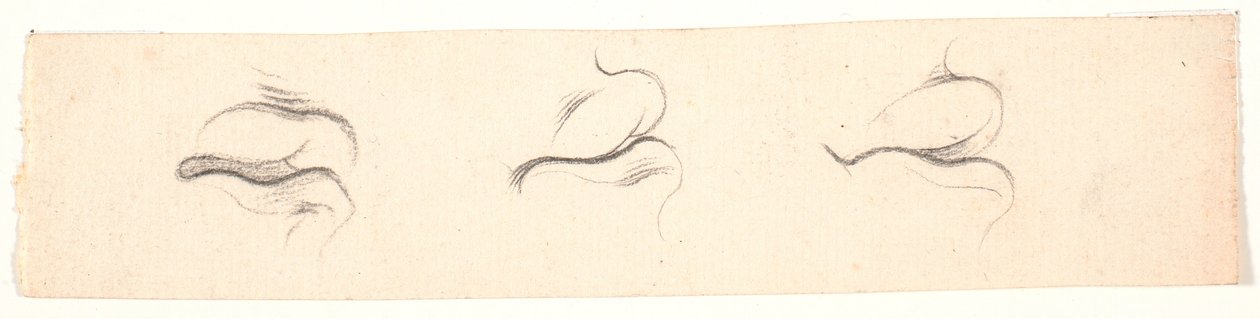 Tres estudios de bocas de Nicolai Abildgaard