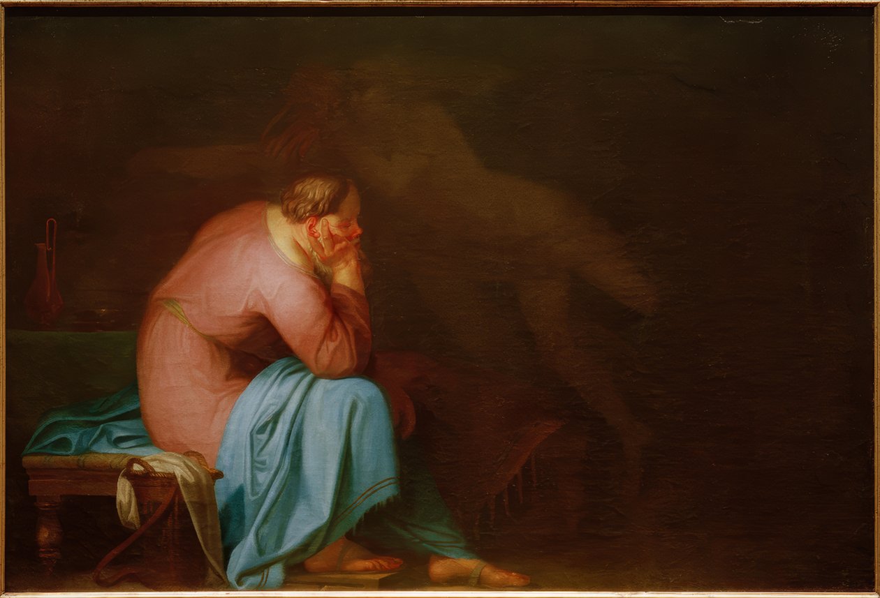 Sócrates y su demonio de Nicolai Abraham Abildgaard
