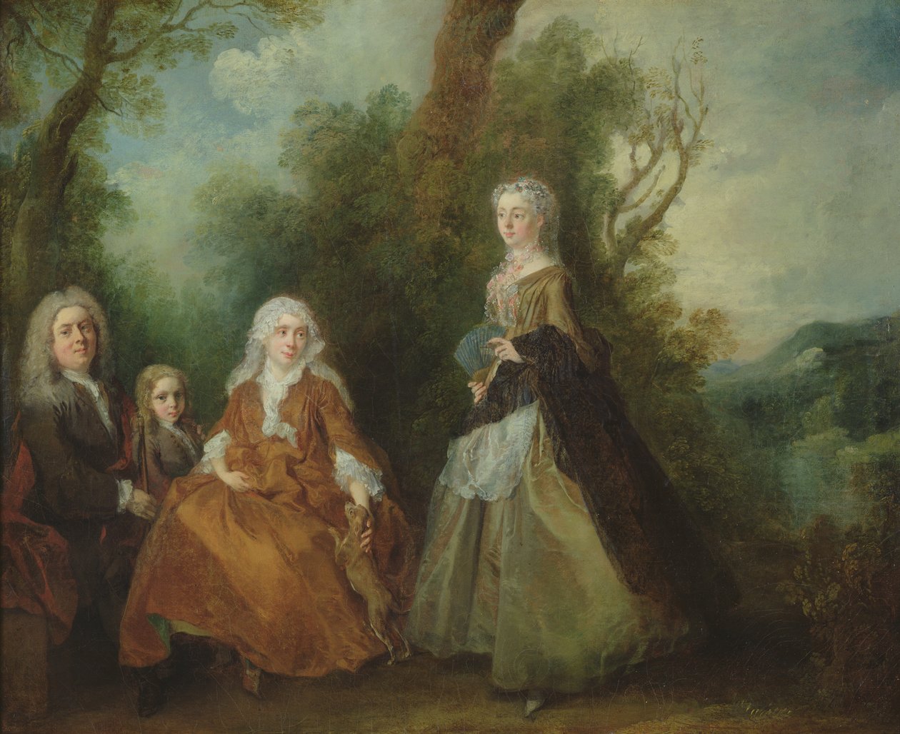 Familia en un parque de Nicolas Lancret
