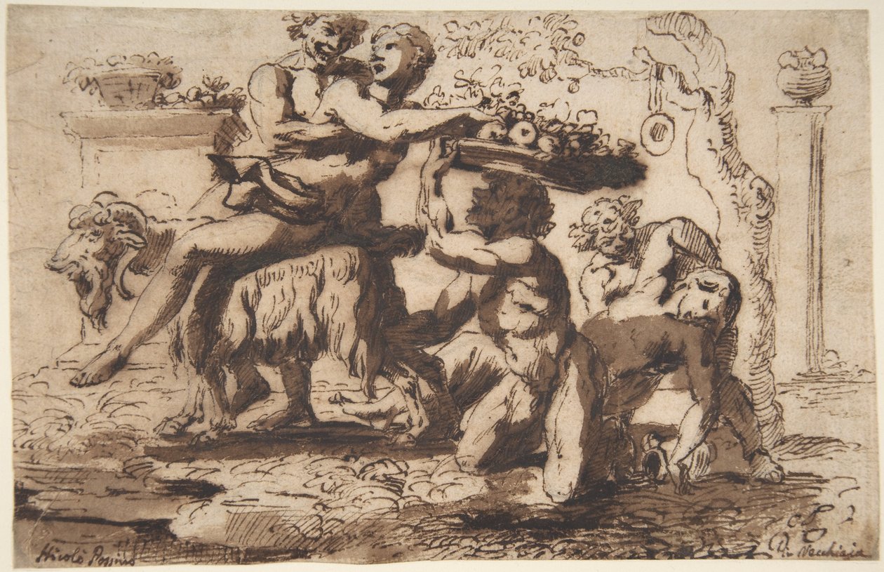 Bacanal, c.1635-36 de Nicolas Poussin