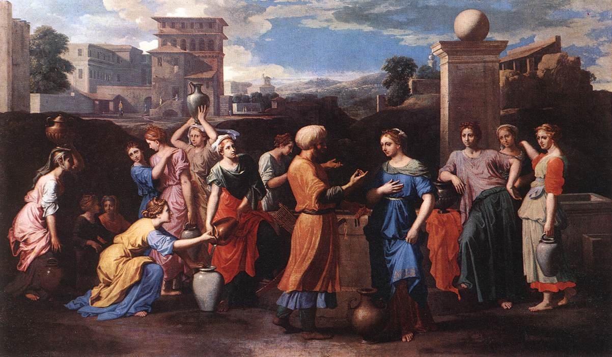 Rebeca en el pozo de Nicolas Poussin