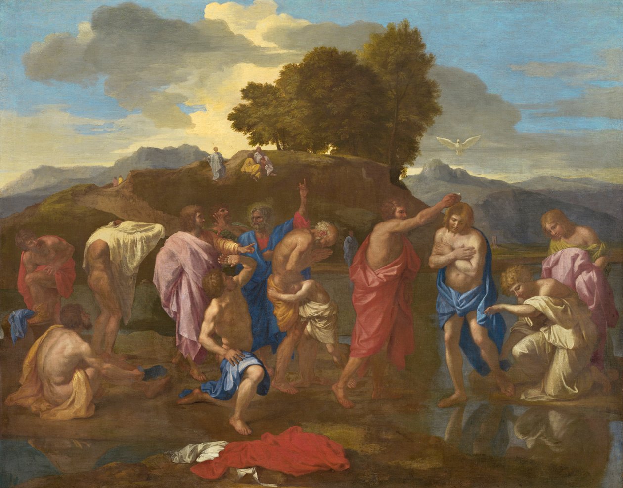 El Bautismo de Cristo, 1641-42 de Nicolas Poussin