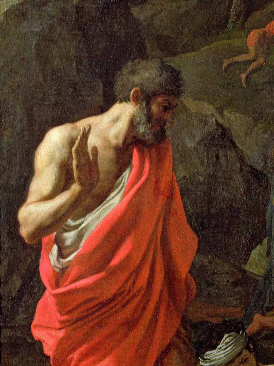 La recolección del maná (detalle) de Nicolas Poussin