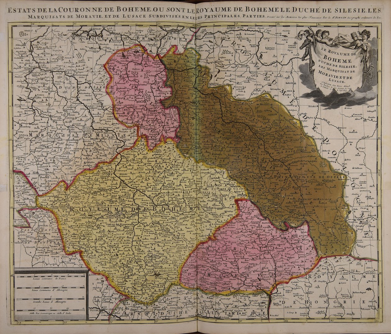 El reino de Bohemia, ducado de Silesia, los marquesados de Moravia y Lusacia de Nicolas Sanson