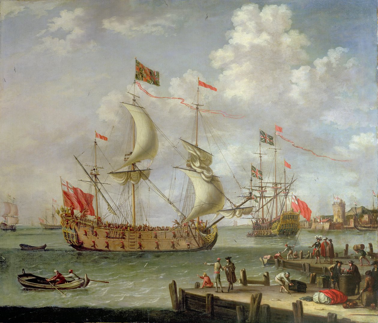 El yate real en la costa de Nicolas de Castro