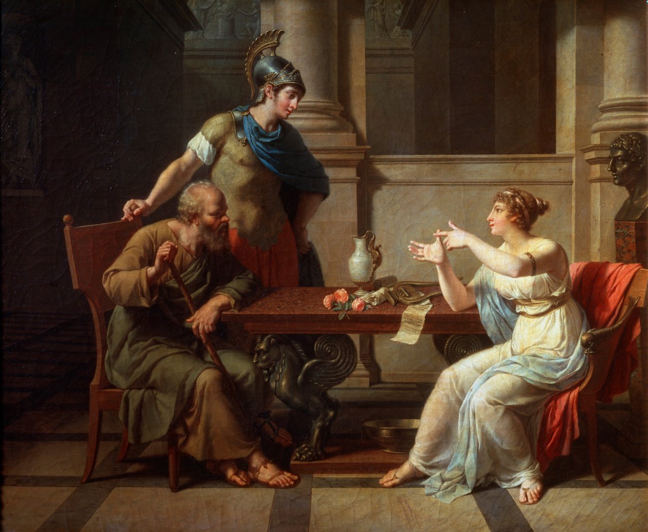 Sócrates y Alcibíades en Aspasia, 1801 de Nicolas Andre Monsiau