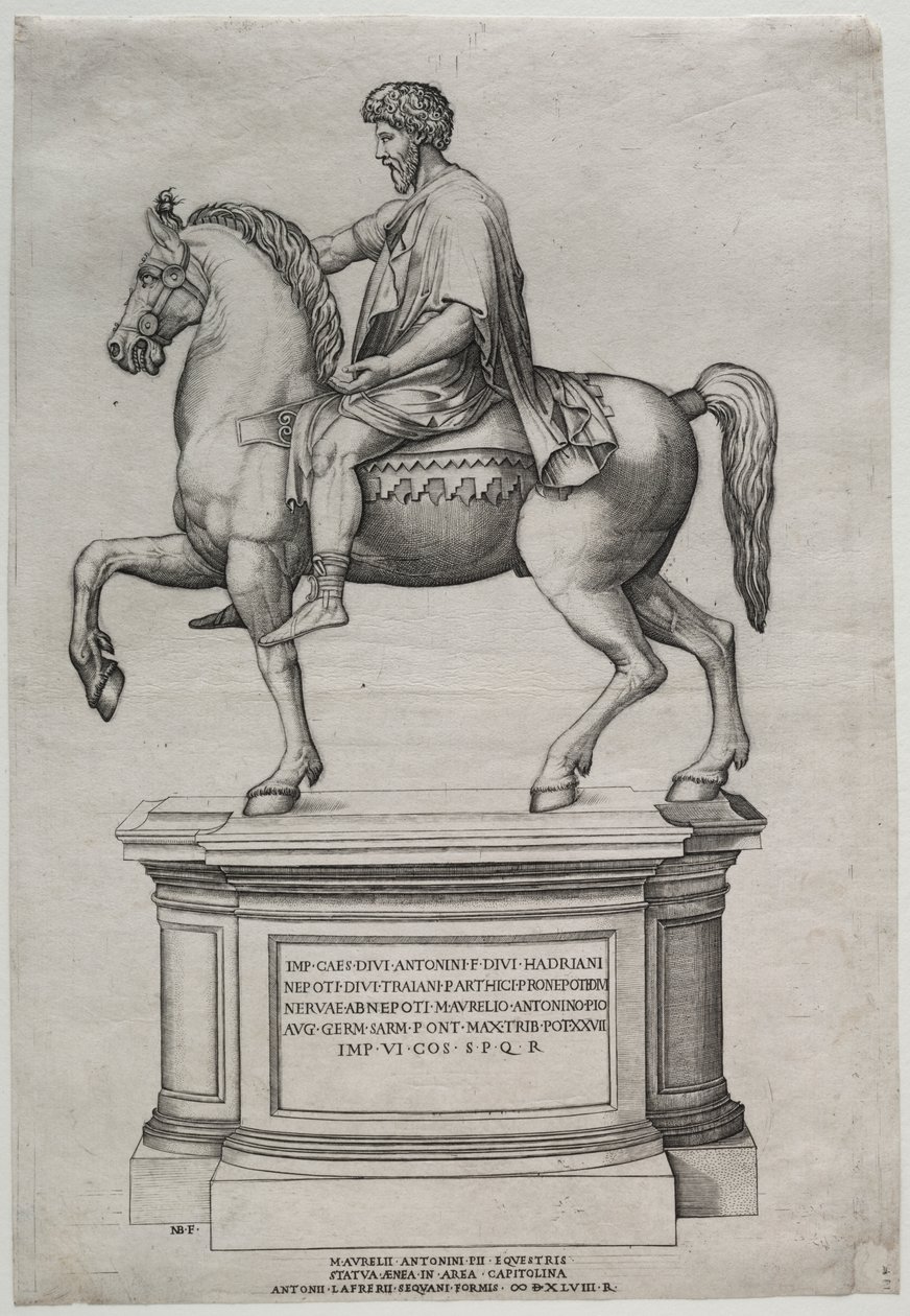 Estatua ecuestre de Marco Aurelio de Nicolas Beatrizet