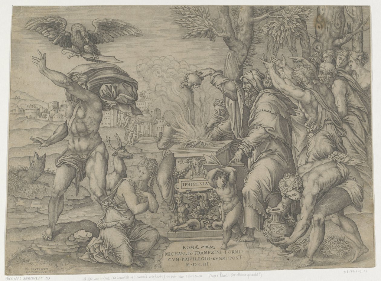 Offer van Iphigenia de Nicolas Beatrizet
