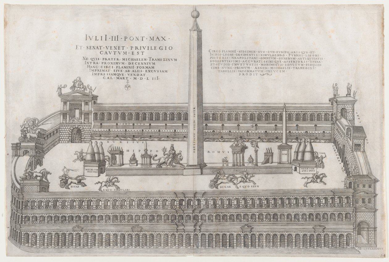 Speculum Romanae Magnificentiae: Circus Flaminius de Nicolas Beatrizet