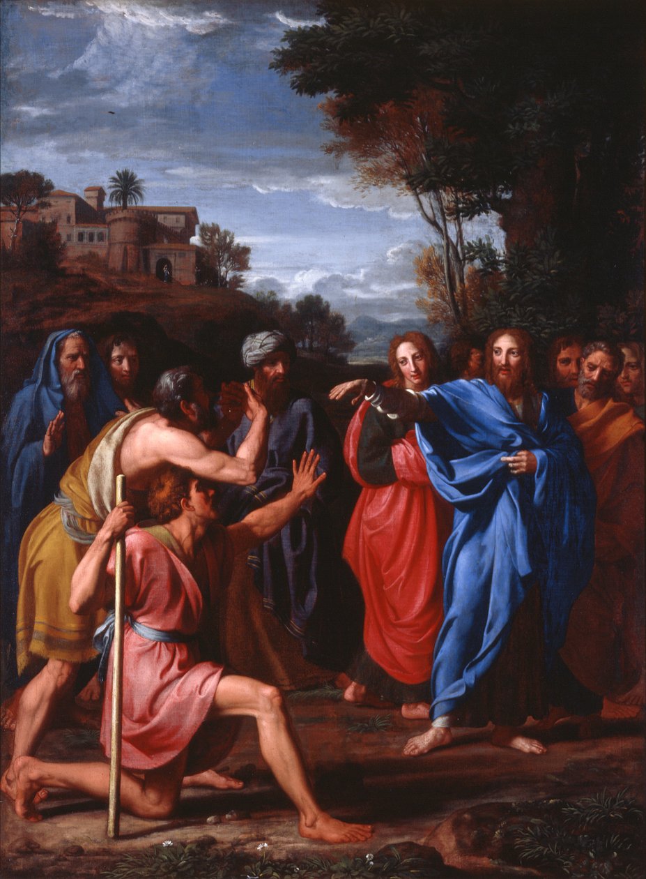 Cristo cura a los ciegos de Nicolas Colombel