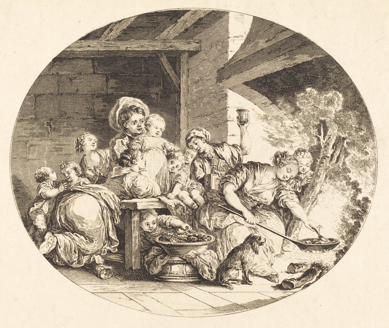 Les Baignets de Nicolas Delaunay after Jean Honoré Fragonard