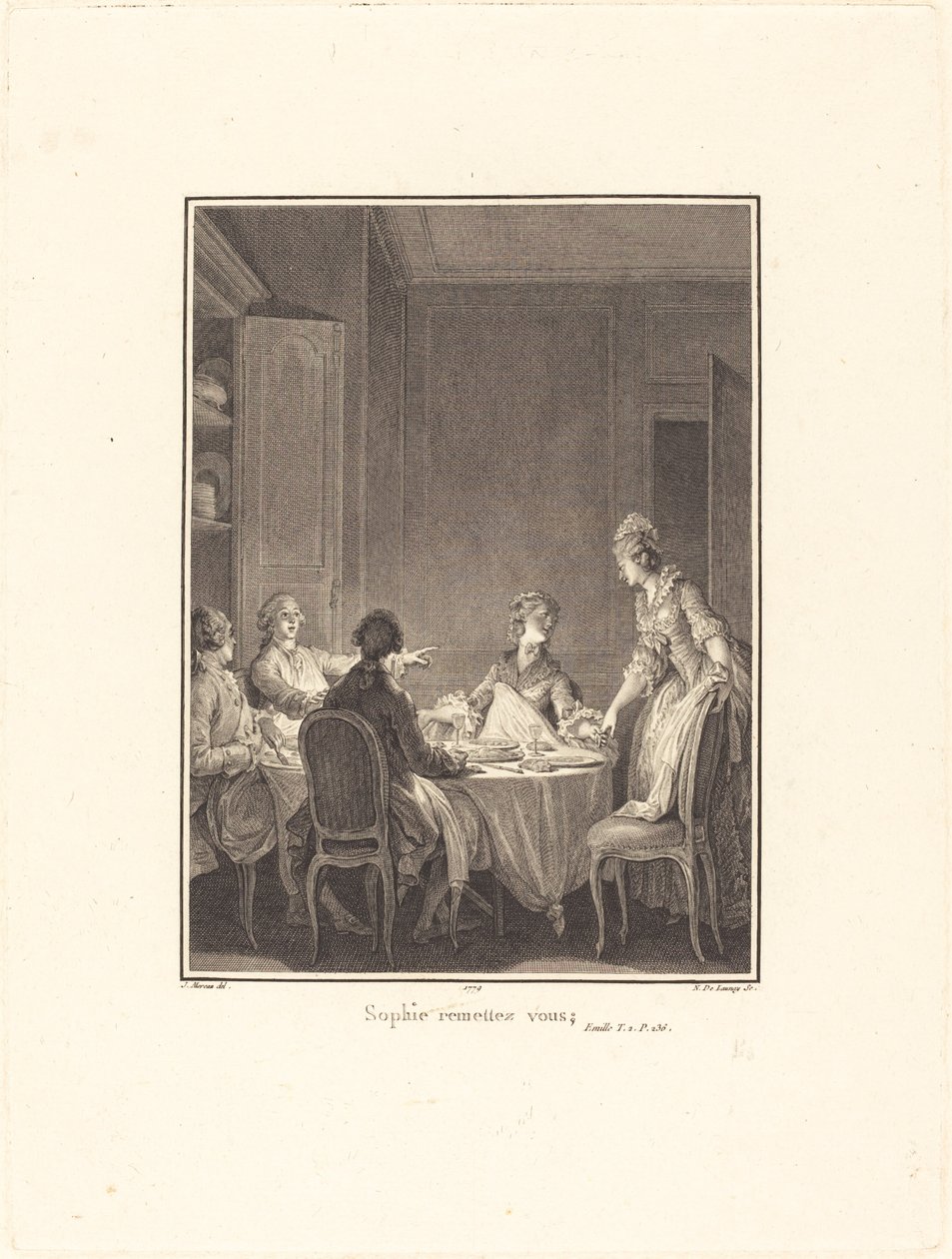 Sophie, recupérate de Nicolas Delaunay after Jean Michel Moreau