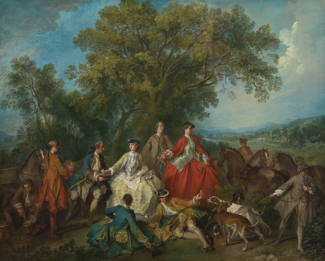 Picnic después de la caza de Nicolas Lancret