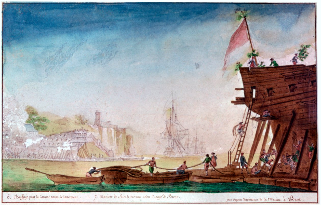 La Marina de Brest, c. 1750-1810 de Nicolas Marie Ozanne